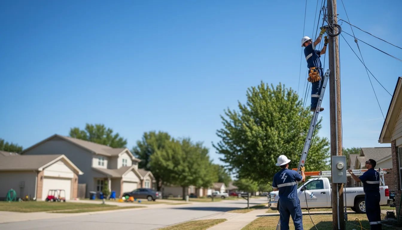 Residential electrician providing installation services in Chester, TX